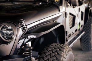 Jeep Wrangler JL Slim Fender Flares - DV8 Offroad - Black - `18-`23