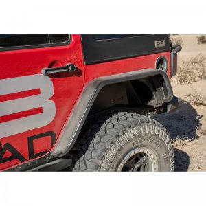 Jeep Wrangler JK Flat Fenders - Front + Rear - DV8 Offroad - Gloss Black - `07-`18