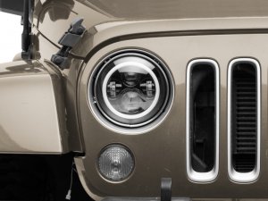 Jeep Wrangler JK LED Headlights - Raxiom - RGB Halo - Black - `07-`18