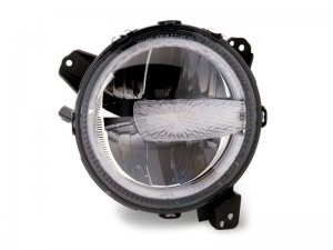 Jeep Gladiator LED Headlights - Raxiom - Axial Series 9-In LED, Clear Lens - Black - `18-`23