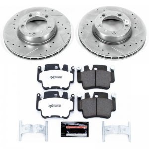 Porsche 911 Brake Kit - Front - PowerStop - Drilled & Slotted Rotors + Carbon-Fiber Ceramic Pads - `99-`05