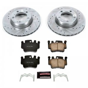 Porsche 911 Brake Kit - Front - PowerStop - Drilled & Slotted Rotors + Carbon-Fiber Ceramic Pads - `99-`05