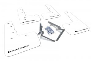 Honda Civic Mud Flap Kit - Rally Armor - UR - White with Black Logo - `17-`22