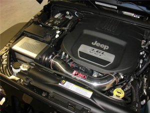 Jeep Wrangler JK Short Ram Intake - Injen - Power Flow - Polished - 3.6L V6 - `12-`17