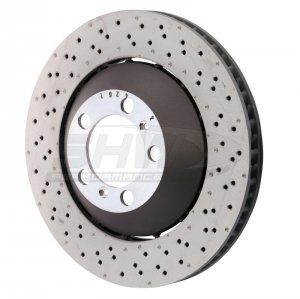 Porsche 911 Brake Rotor (1) - Right Front - SHW Performance - Drilled-Dimpled LW - 4.0L - `14-`19