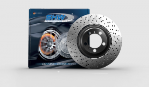 Porsche 911 Brake Rotor (1) - Left Rear - SHW Performance - Cross-Drilled Lightweight - 3.7L - 2021