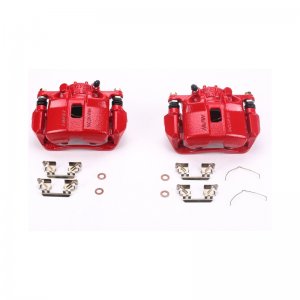 Honda Civic Caliper - Front - PowerStop - Floating with Bracket - Red - `12-`15