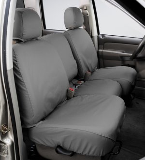 Jeep Gladiator Seat Covers - Front - Covercraft - Electric Polycotton SeatSaver - Grey - 2024+ Jeep Gladiator Seat Covers - Front - Covercraft - Electric Polycotton SeatSaver - Grey - 2024+
