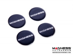 MADNESS Wheel Badge Set (4) - Domed Round Badges w/ MADNESS Logo 2.25" MADNESS Wheel Badge Set (4) - Domed Round Badges w/ MADNESS Logo 2.25"
