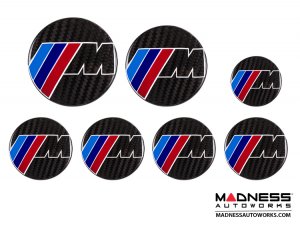 BMW M-Power Carbon Fiber Badge Cover Kit 