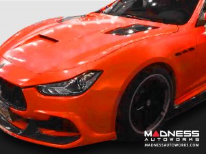 Maserati Ghibli Exterior Trim - Carbon Fiber - Custom Hood w/ Vents - Grand Touring Maserati Ghibli Exterior Trim - Carbon Fiber - Custom Hood w/ Vents - Grand Touring