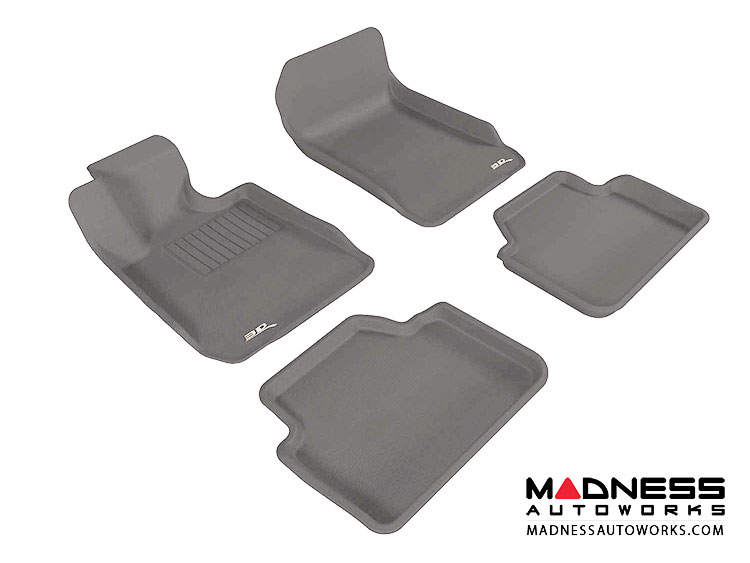 BMW 3 Series Floor Mats (Set of 4) - Gray by 3D MAXpider - E90 Sedan