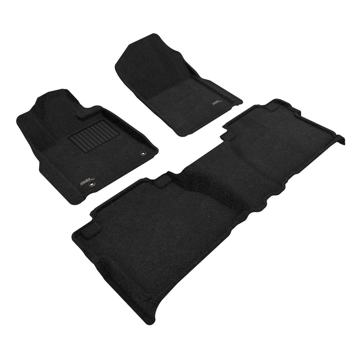 Toyota Tunda Floor Mat Set - Front + Rear - 3D MAXpider - Elegant Series - Black - `12-'13 Double Cab