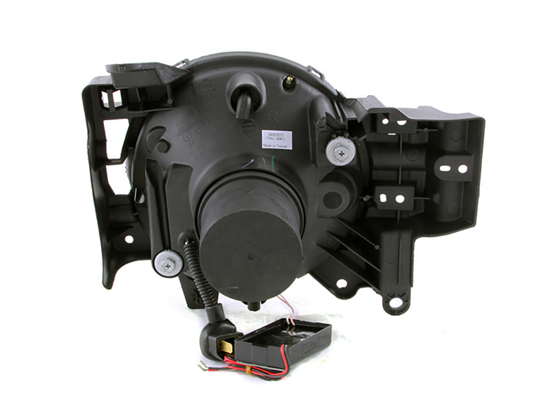 Toyota FJ Cruiser Projector Headlights - ANZO - w/Halo, Clear Lens, CCFL - Black - `07-`13