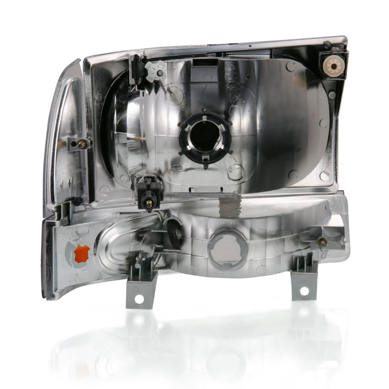 Ford Excursion Headlights - ANZO - Crystal w/ Corner Light Amber - Chrome - `00-`04