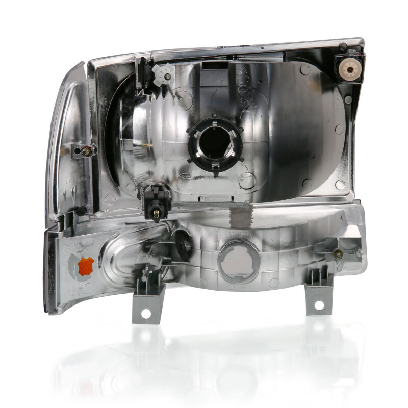 Ford Excursion Headlights - ANZO - Crystal w/ Corner Light Amber - Chrome - `00-`04