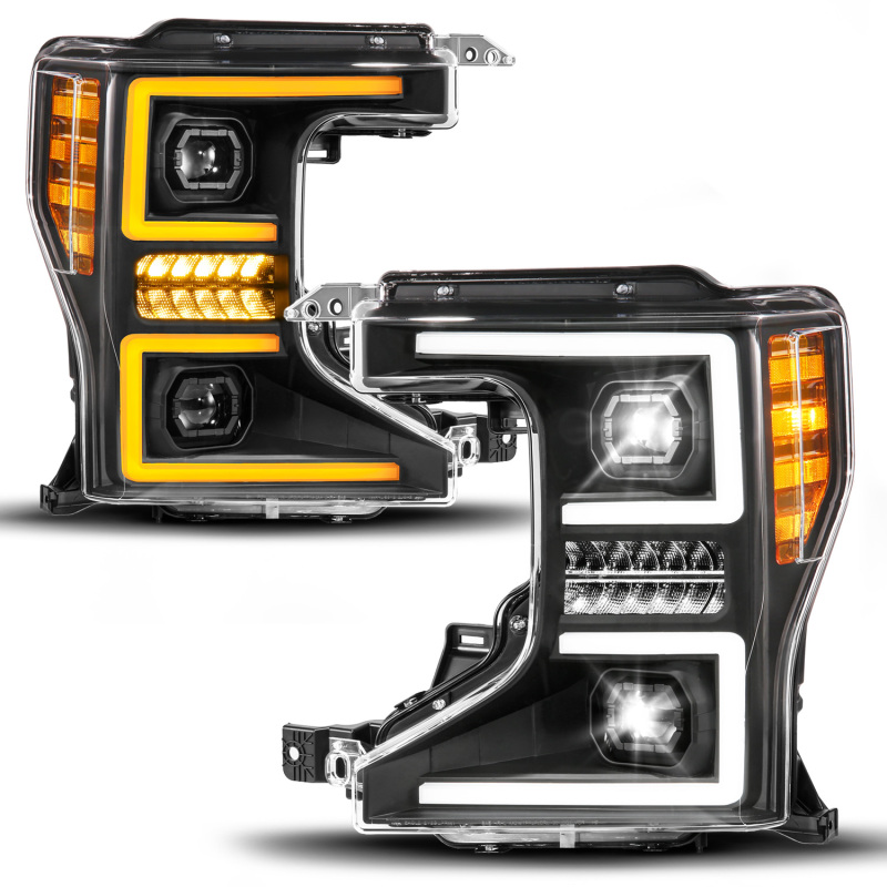 Ford Super Duty LED/Projector Headlights - Passenger Side - ANZO - Z-Series Full LED Projector Headlights SeqSig - `20-`22