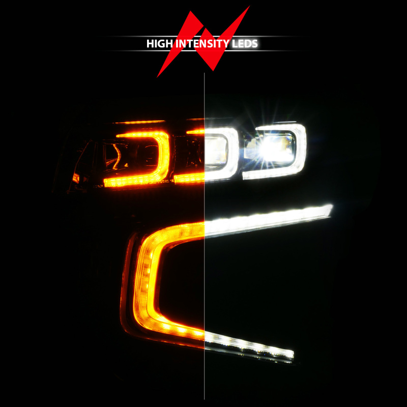 Chevrolet Tahoe LED/Projector Headlights - Left Side - ANZO - Light Bar Style w/ Sequential DRL - Black - `21-`23