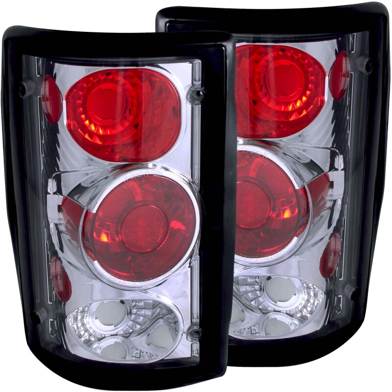 Ford Excursion Taillights - Rear - ANZO - Clear Lens, Chrome Housing - Chrome - `00-`05