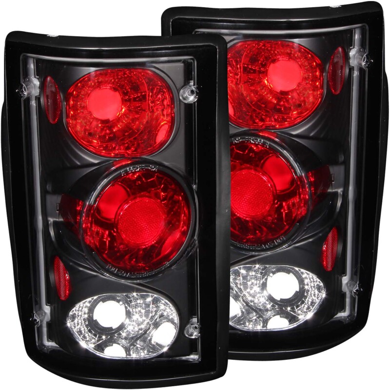 Ford Excursion Taillights - ANZO - Clear Lens, Black Housing - Black - `00-`05