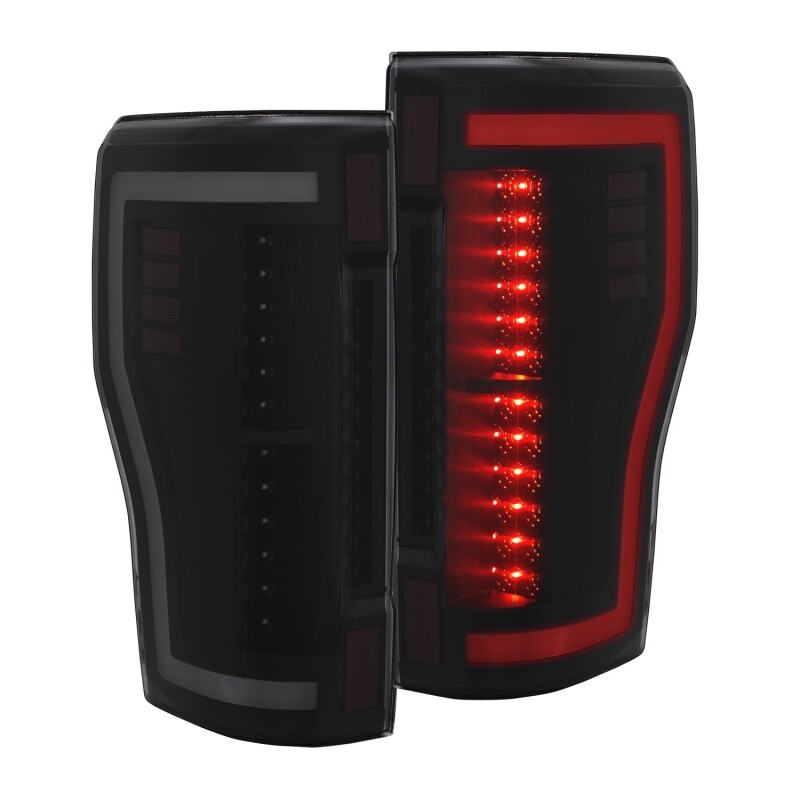 Ford F-250 LED Taillights - ANZO - Black/Smoke - `17-`27