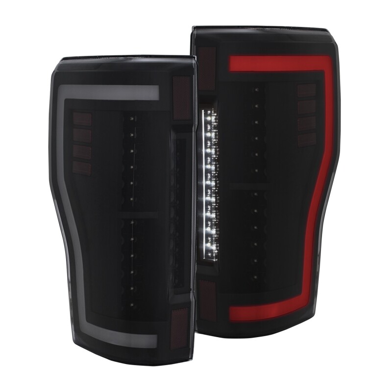 Ford F-450 LED Taillights - ANZO - Black/Smoke - `17-`27