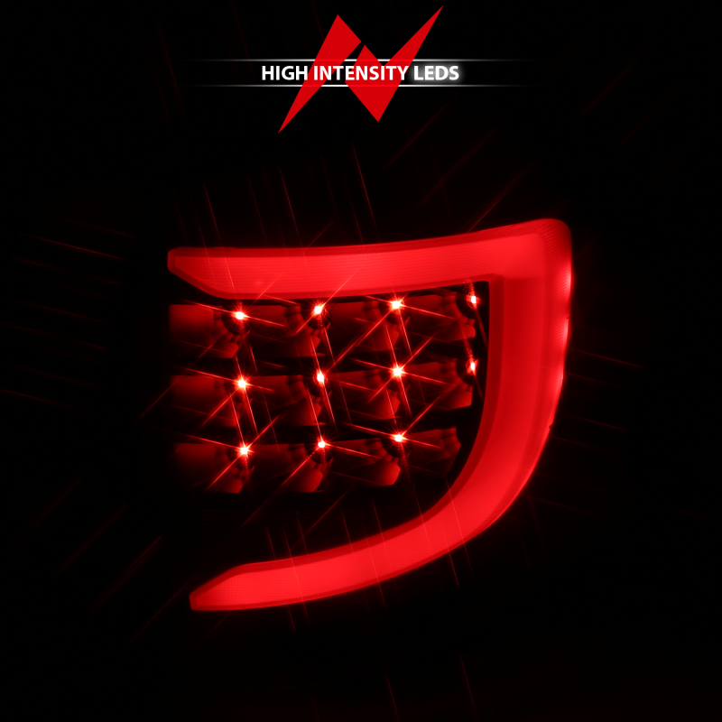 Dodge Grand Caravan LED Taillights - ANZO - Light Bar - Black Housing Smoke Lens - `04-`07