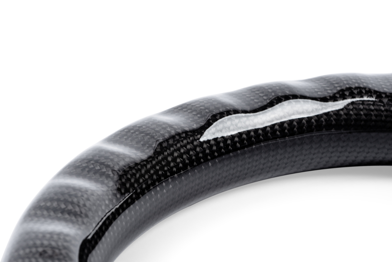 Volkswagen Golf R Steering Wheel - APR - Carbon Fiber & Perforated Leather - Silver - `15-`19