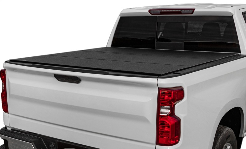 GMC Sierra 1500 Tonneau Cover - Access - LOMAX Tri-Fold - Black Urethane - `19-`27