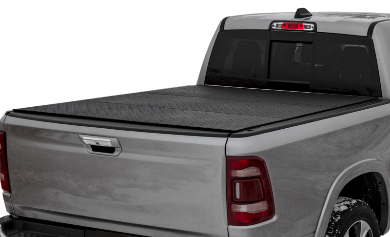 Ram Classic Tonneau Cover - Access - LOMAX Hard Tri-Fold - Black Diamond - `19-`27