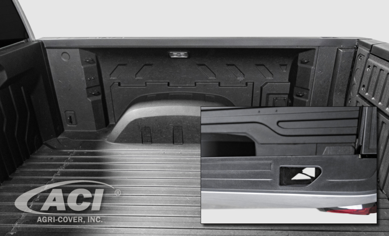 GMC 1500 Tonneau Cover - Access - LOMAX Stance Hard Tri-Fold - Black Urethane - `19-`27