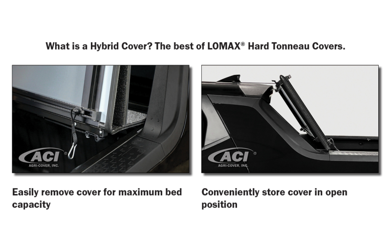 Hyundai Santa Cruz Tonneau Cover - Access - LOMAX Stance Hard Tri-Fold - Black - `22-`27