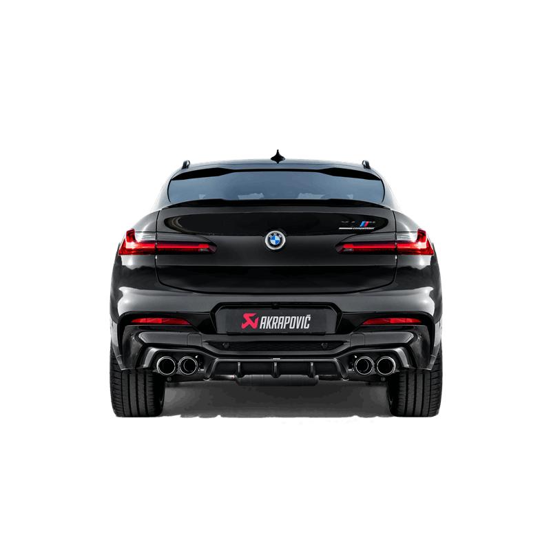 BMW X4 Rear Carbon Fiber Diffuser - Akrapovic - High Gloss - `19-`27