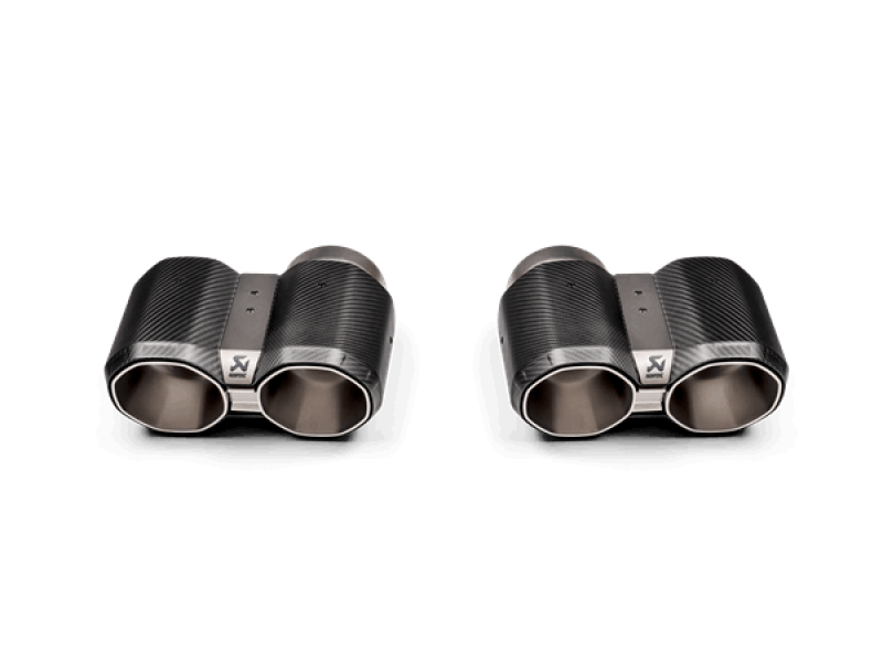 BMW M2 Performance Exhaust - Akrapovic - Octagonal Carbon Design Tail Pipe Set - Carbon - `21-`27