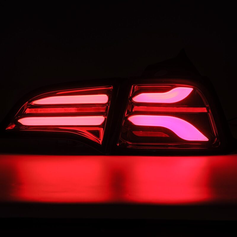 Tesla Model 3 Tail Lights - Rear - AlphaRex - PRO-Series - Jet Black - `17-`22