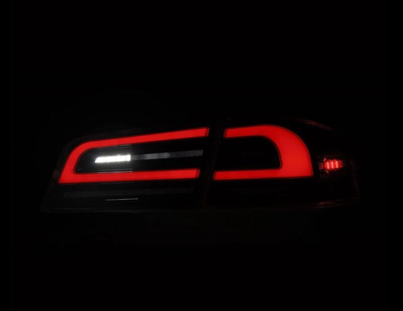 Tesla Model S Tail Lights - AlphaRex - LUXX-Series - Black - `12-`21