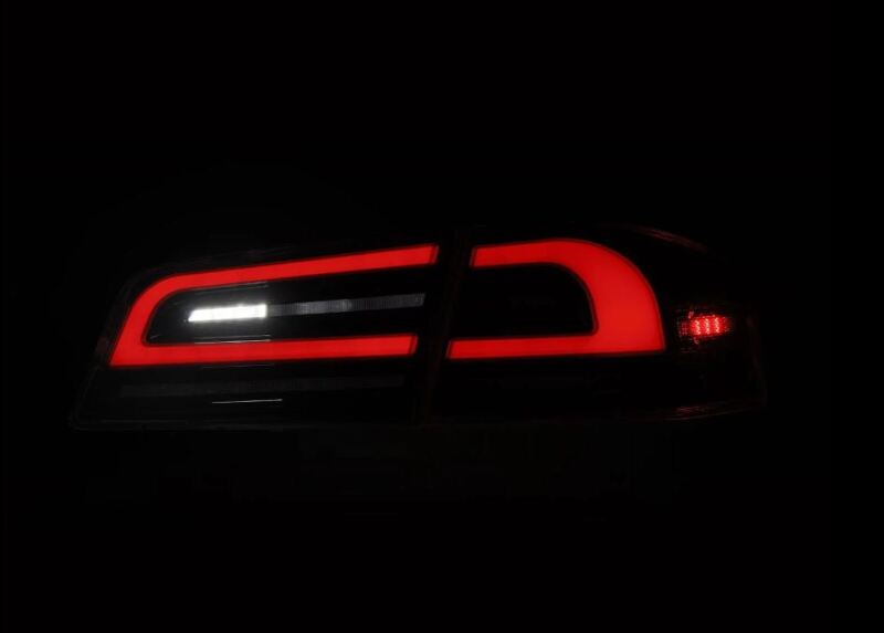 Tesla Model S Tail Lights - AlphaRex - LUXX-Series LED - Black/Red - `12-`21