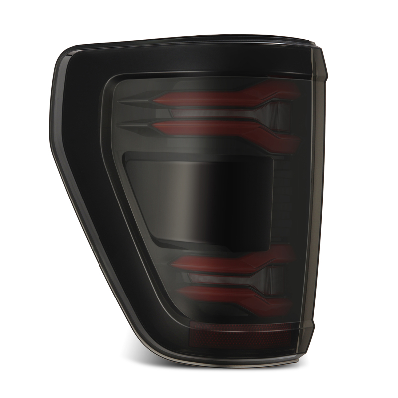 Ford F-150 Tail Lights - AlphaRex - LUXX LED Taillights Blk-Red Activ Light/Seq Signal - Smoked Lens - Blk-Red - `24-`25