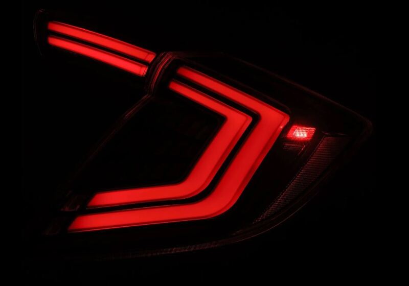 Honda Civic Type-R FK8 Tail Lights - AlphaRex - Nova-Series LED - Black - `16-`21