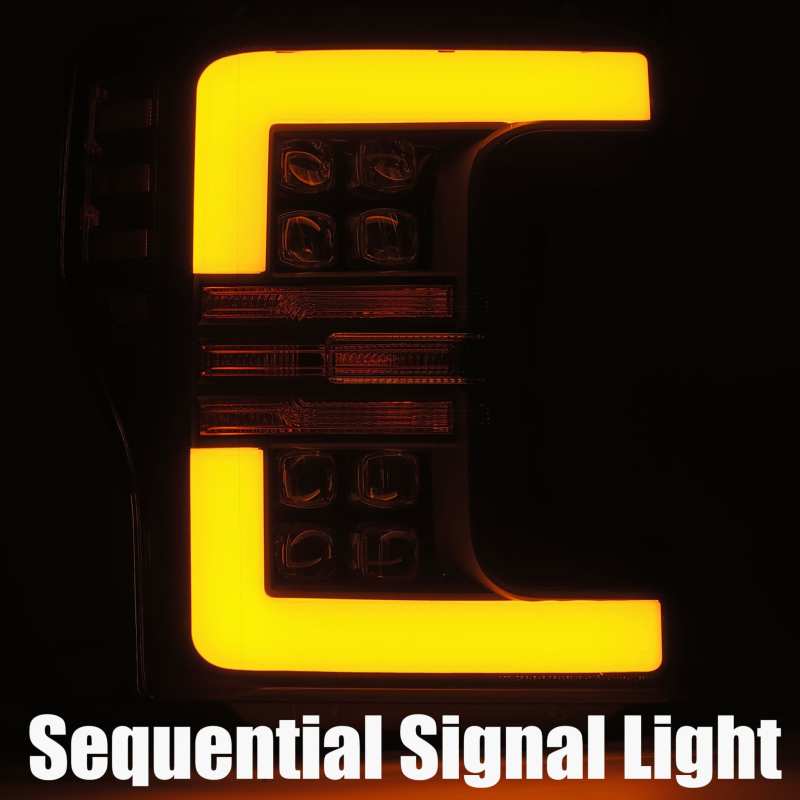 Ford Super Duty Headlights - AlphaRex - NOVA-Series - Matte Black - `17-`19