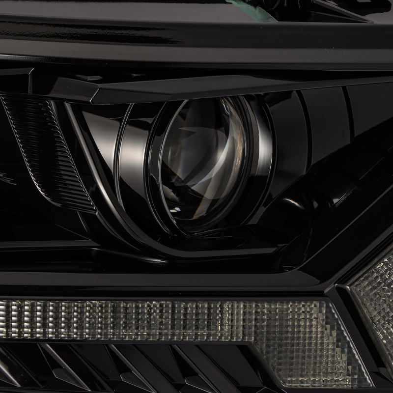 Ford Ranger Headlights - AlphaRex - PRO-Series Projector Headlights with Sequential Signal/DRL - Alpha Black - `19-`27