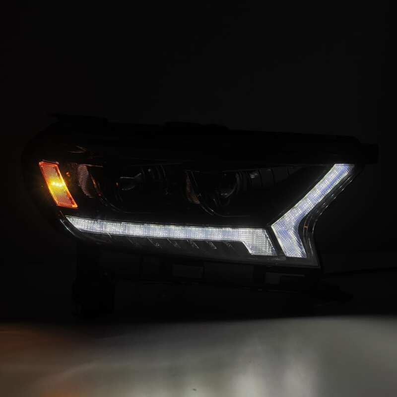 Ford Ranger Headlights - AlphaRex - PRO-Series Proj Plank Style with Seq Signal/DRL - Black - `19-`27