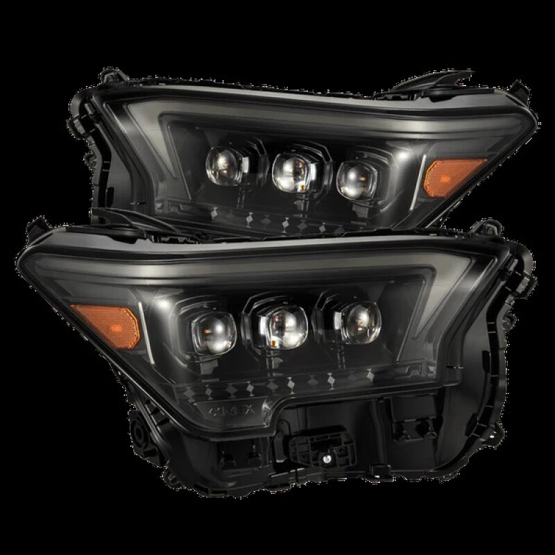 Toyota Tacoma Headlights - AlphaRex - NOVA-Series LED Proj Alpha-Blk w/Actv Light & Seq. Sig + DRL - `24-`27