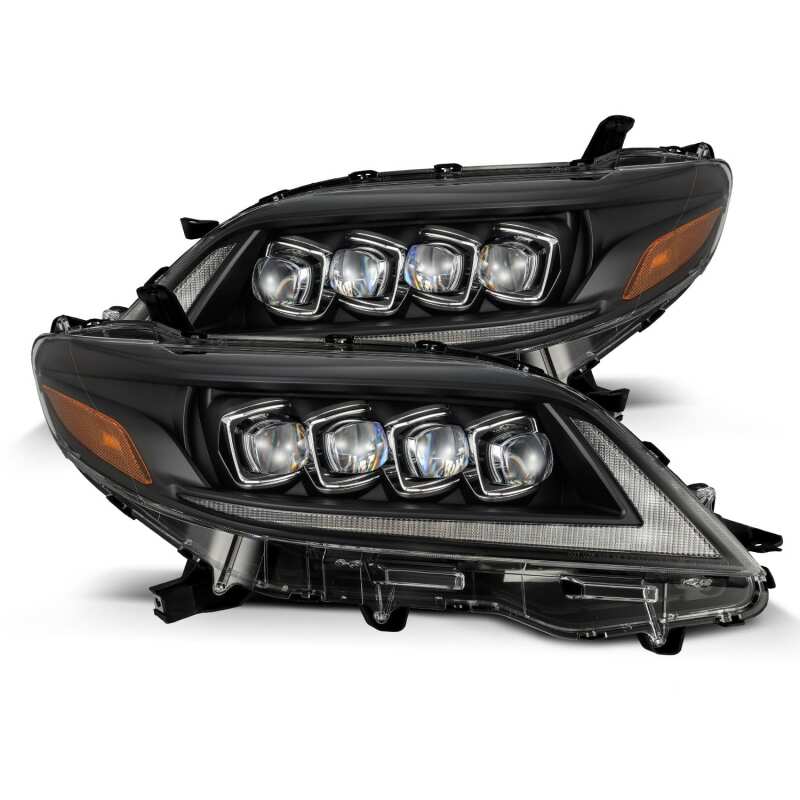 Toyota Sienna Headlights - AlphaRex - NOVA LED Proj Headlights Plank Style - Black - `11-`27