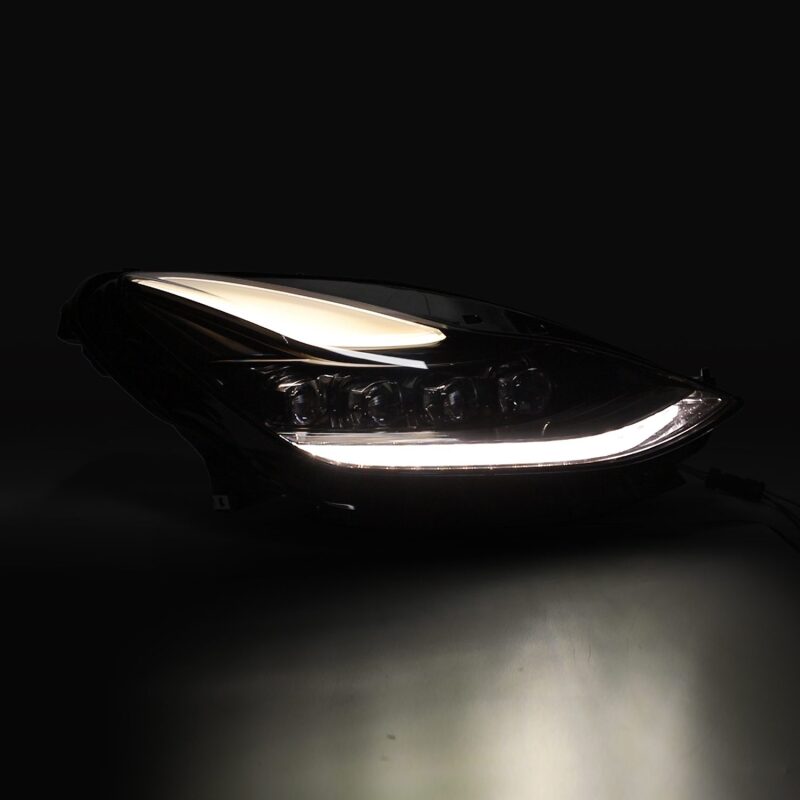 Tesla Model 3 Headlights - AlphaRex - NOVA LED Projector - Alpha Black - `17-`22