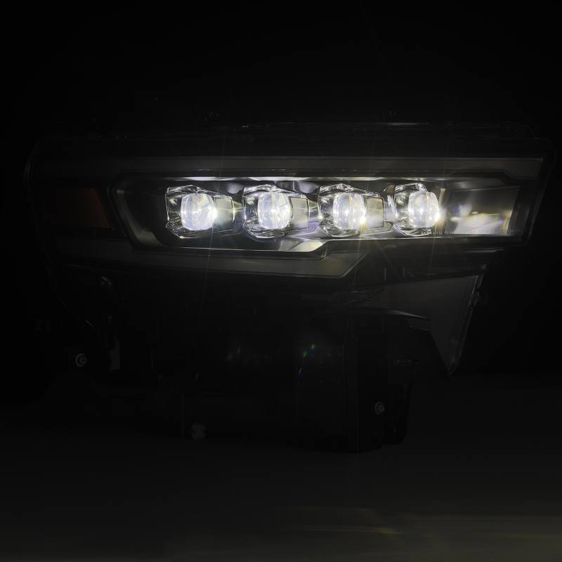 Dodge Ram 1500 Headlights - AlphaRex - NOVA LED Proj Headlights with Activ Lit/Seq Signal/Switchbk DRL - Black - `25-`26