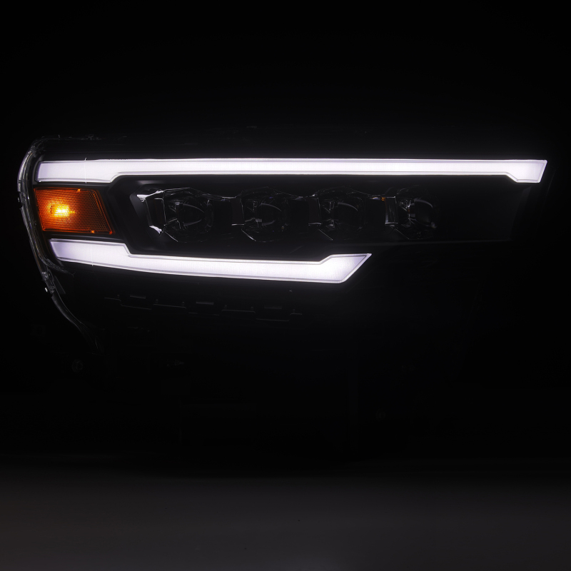 Dodge Ram 1500 Headlights - AlphaRex - NOVA LED Proj Headlights with Activ Lit/Seq Signal/Switchbk DRL - Black - `25-`26