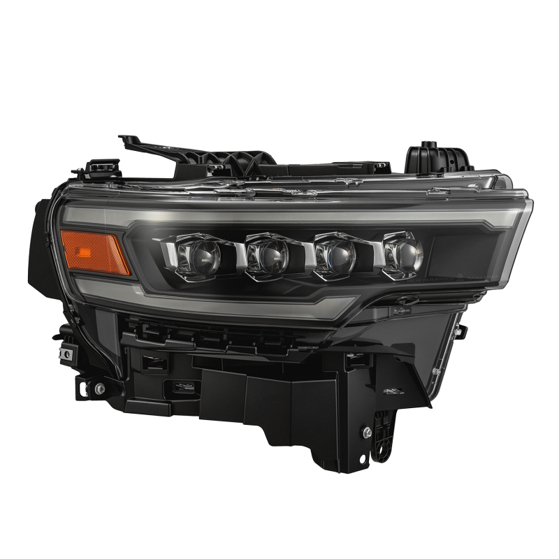 Dodge Ram 1500 Headlights - AlphaRex - NOVA LED Proj Headlights with Activ Lit/Seq Signal/Switchbk DRL - Black - `25-`26
