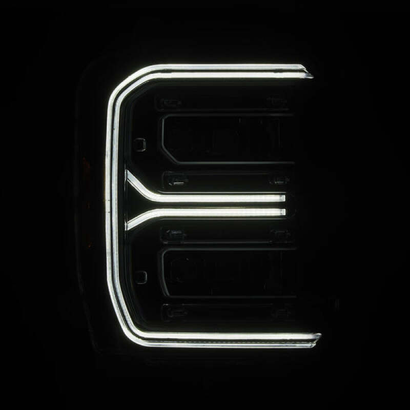 Ford F-250 SD Headlights - AlphaRex - NOVA LED Proj with Active Light/Sequential Signal/Switchback - Alpha Black - `23-`26