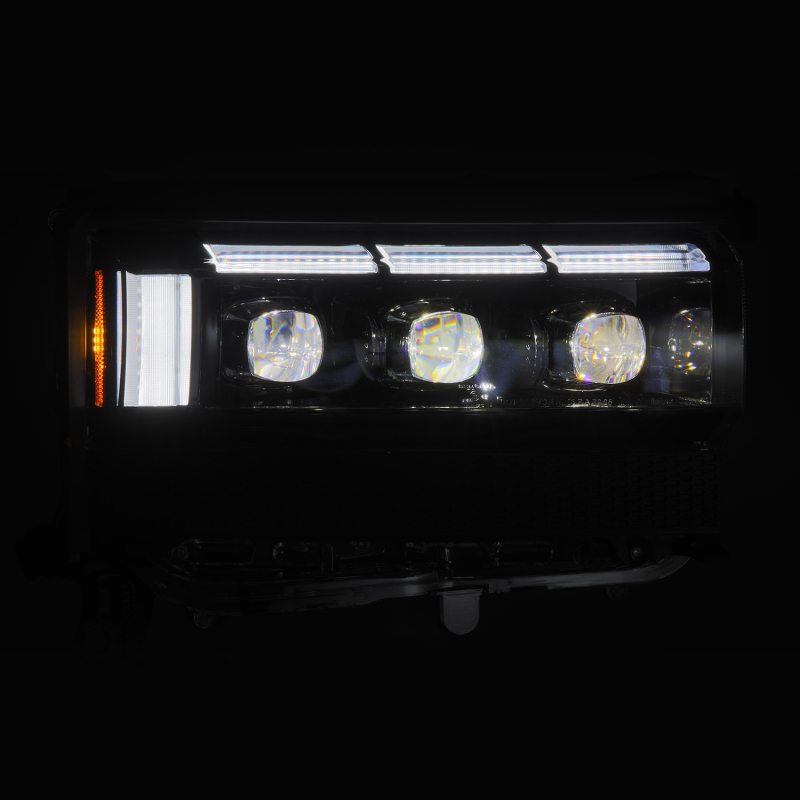 Toyota Land Cruiser 250 Headlights - AlphaRex - NOVA LED Proj Alpha w/Activ Light/Seq Signal/Switchback - Black - `24-`26